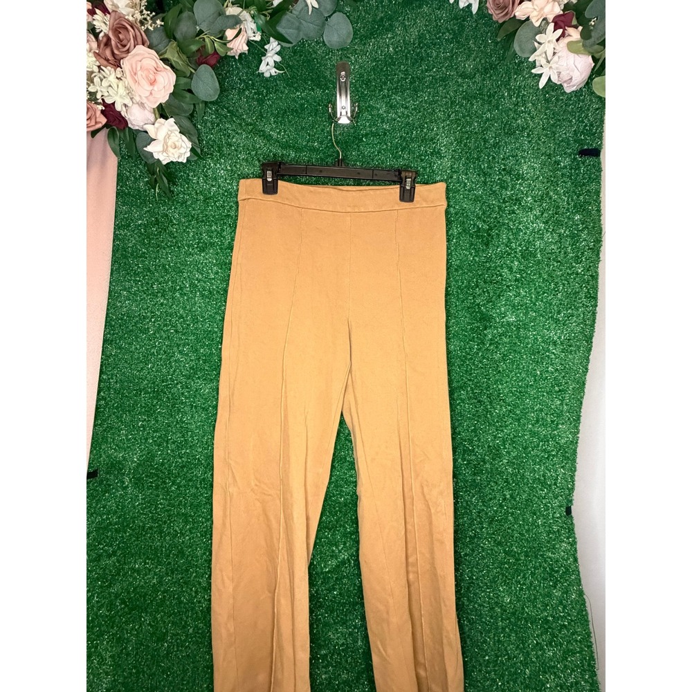 Ann Taylor Curvy Fit Tan High Rise Straight Leg Trouser Pants Size 10